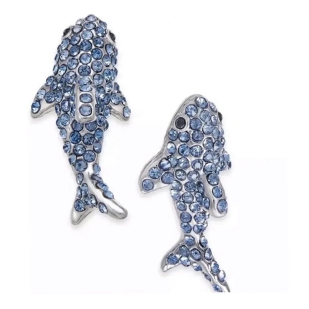 ♠️Kate Spade California Dreaming Pave Shark Stud Earrings